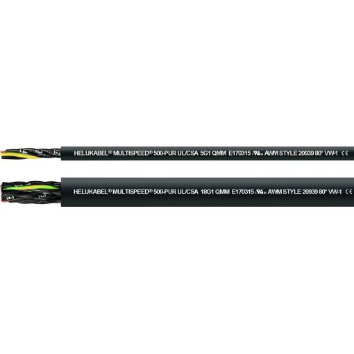 Helukabel 24381-1000 kabel pro energetické řetězy M-SPEED 500-C-PUR UL 7 G 0.75 mm² černá 1000 m