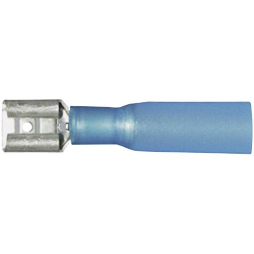 Vogt Verbindungstechnik 3906h faston zásuvka se smršťovací bužírkou Šířka zástrčky: 6.3 mm Tloušťka konektoru: 0.8 mm 180 ° částečná izolace modrá 1 ks