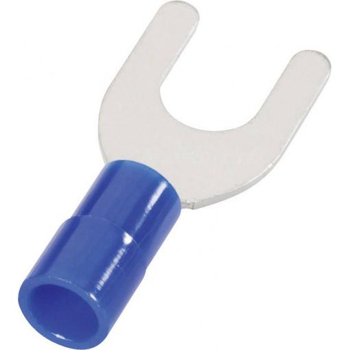 Cimco 180144 vidlicové kabelové oko 1.50 mm² 2.50 mm² Ø otvoru=4.3 mm částečná izolace modrá 1 ks