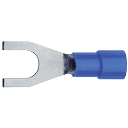 Klauke 630C4 vidlicové kabelové oko 1.50 mm² 2.50 mm² Ø otvoru=4.3 mm částečná izolace modrá 1 ks