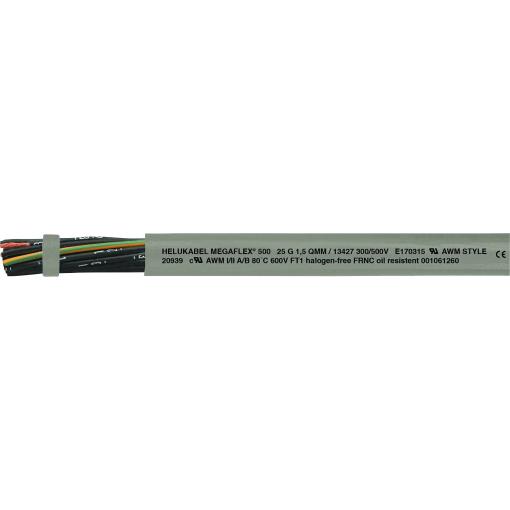 HELU MEGAFLEX® 500 13395-1000 řídicí kabel 3 x 1 mm², 1000 m, šedá
