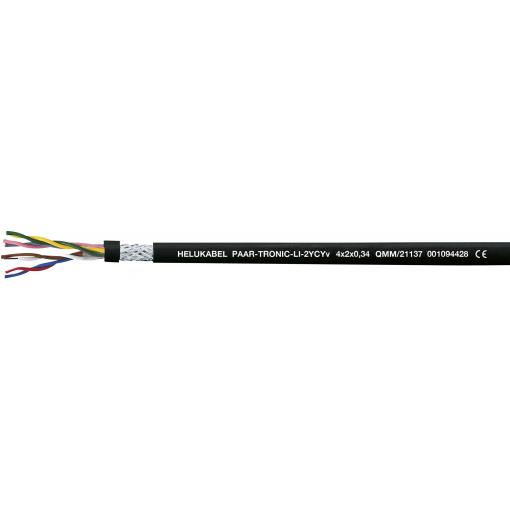 HELU 21135-1000 datový kabel Li-2YCYv 2 x 2 x 0.34 mm² černá 1000 m