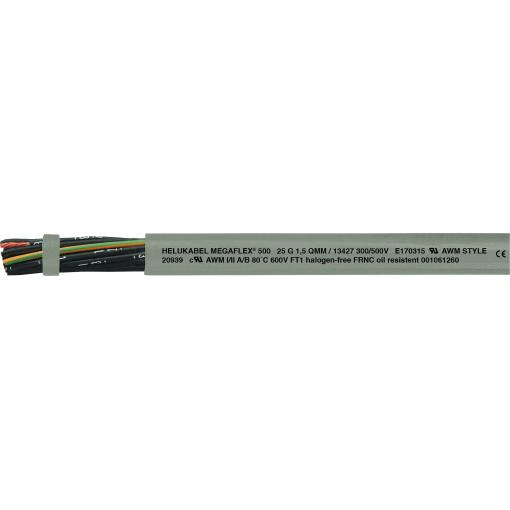 HELU MEGAFLEX® 500 13449-500 řídicí kabel 5 G 4 mm², 500 m, šedá