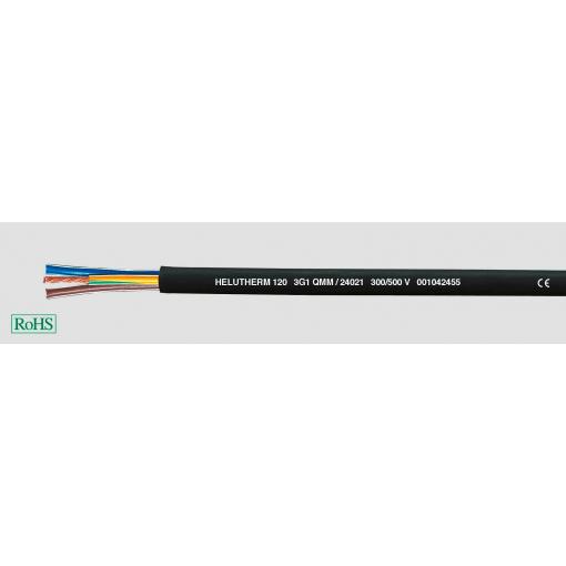 HELU HELUTHERM® 120 24030-500 vysokoteplotní kabel 2 x 1 mm², 500 m, černá