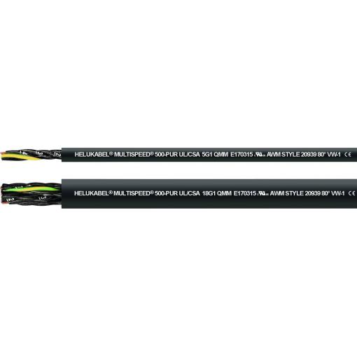 HELU 24395-500 kabel pro energetické řetězy M-SPEED 500-C-PUR UL 4 G 1.5 mm² černá 500 m