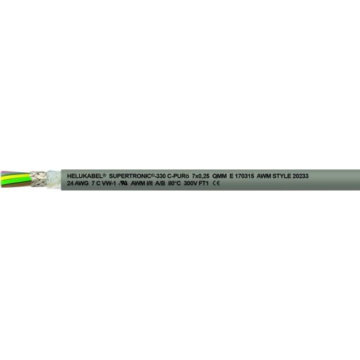 HELU 49823-500 kabel pro energetické řetězy S-TRONIC-330 C-PURö 7 x 0.34 mm² šedá 500 m