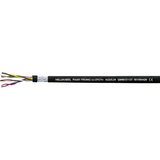 HELU 21137-500 datový kabel Li-2YCYv 4 x 2 x 0.34 mm² černá 500 m