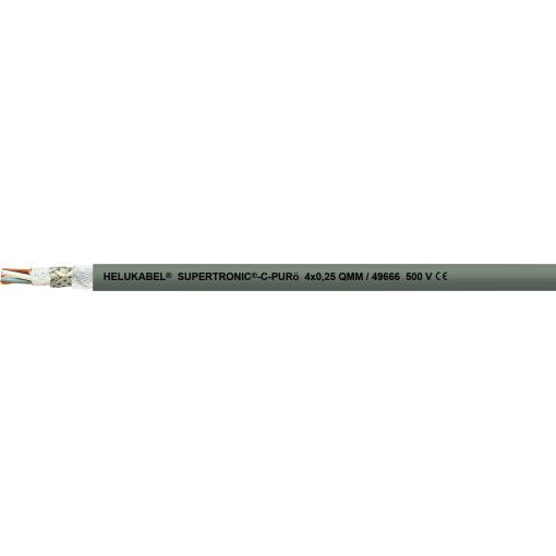 HELU 49674-500 kabel pro energetické řetězy S-TRONIC-C-PURö 25 x 0.25 mm² šedá 500 m