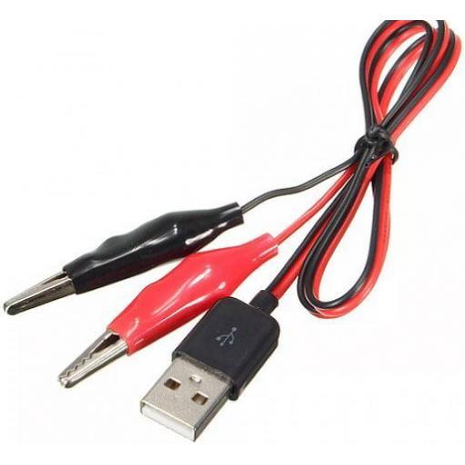 Redukce USB-A na 2× krokosvorka, kabel 60 cm