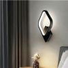 LED nástěnné svítidlo 12 W, 20 × 23 cm, černé