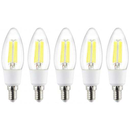 Sygonix SY-5781472 LED Energetická třída (EEK2021) A (A - G) E14 2.2 W = 40 W teplá bílá (Ø x v) 35 mm x 110 mm vlákno 5 ks