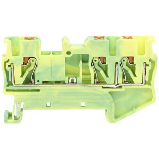 TRU COMPONENTS TC-JPT2.5-TW-PE průchodková svorka 5.2 mm rychlé připojení 0.2 mm² 2.5 mm² standardní zelená (hedvábně matná), žlutá 1 ks