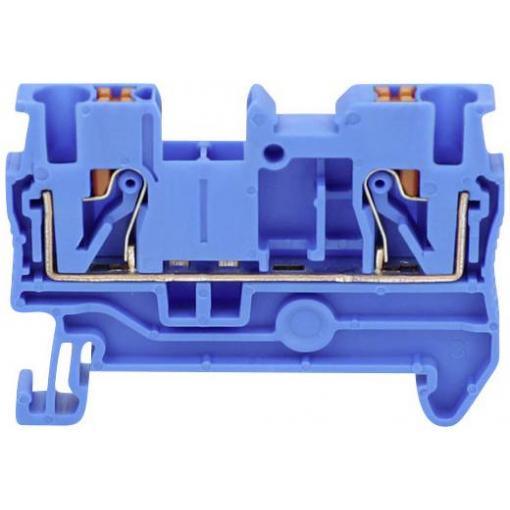 TRU COMPONENTS TC-JPT2.5 Blue průchodková svorka 5.2 mm rychlé připojení Pólů: 2 0.2 mm² 2.5 mm² modrá 1 ks