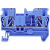 TRU COMPONENTS TC-JPT4 Blue průchodková svorka 6.2 mm rychlé připojení Pólů: 2 0.2 mm² 4 mm² modrá 1 ks