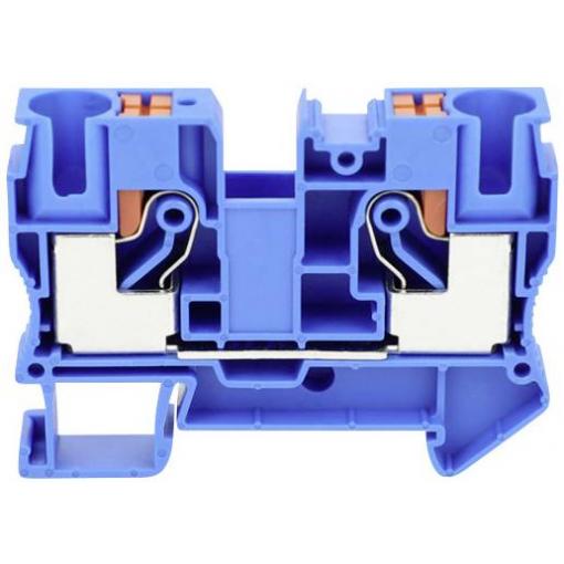 TRU COMPONENTS TC-JPT10 Blue průchodková svorka 10.2 mm rychlé připojení Pólů: 2 0.5 mm² 10 mm² modrá 1 ks