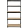 TOOLCRAFT TO-8689791 regál na těžké předměty, (š x v x h) 90 x 1.8 x 45 cm, kov, MDF, dřevěná podlaha, černá