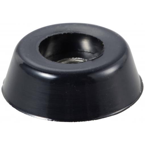 TRU COMPONENTS TC-11654308 podstavná nožka přístrojová zašroubovatelná, kulatá černá (š x v) 15 mm x 5 mm 1 ks