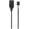 Renkforce USB kabel USB 2.0 plochý konektor 4pol., USB-A zásuvka 0.20 m černá RF-5719746