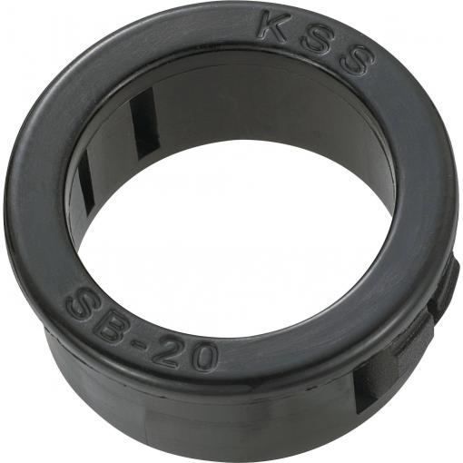 TRU COMPONENTS TC-SBR20203 kabelová průchodka 15.9 mm, max. tloušťka desky 3.2 mm, polyamid, černá, 100 ks