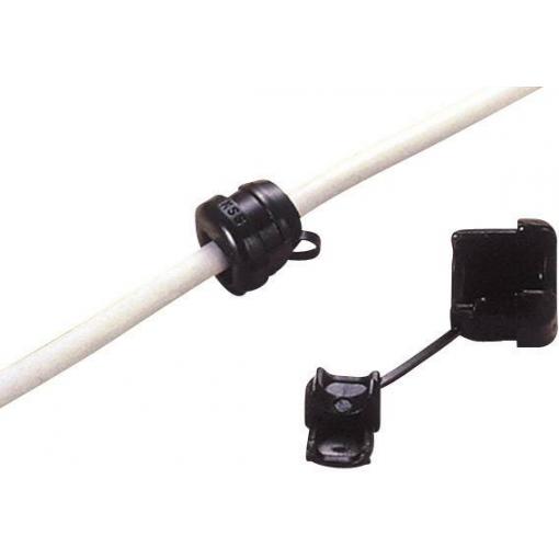 TRU COMPONENTS TC-SRR6P1203 odlehčení tahu Průměr svorky (max.) 8.2 mm Tloušťka montážní desky (max.) 1.6 mm polyamid černá 100 ks