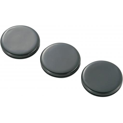 TRU COMPONENTS TC-GMCQR-3225203 kabelová průchodka uzavřená 25 mm, max. tloušťka desky 1.5 mm, PVC, černá, 100 ks