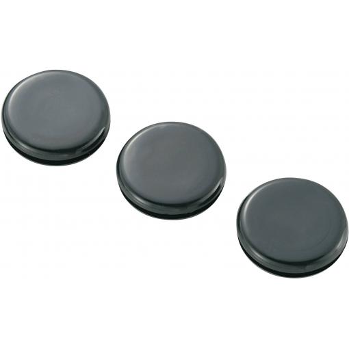 TRU COMPONENTS TC-GMCQR-2015203 kabelová průchodka uzavřená 15.5 mm, max. tloušťka desky 1.7 mm, PVC, černá, 100 ks