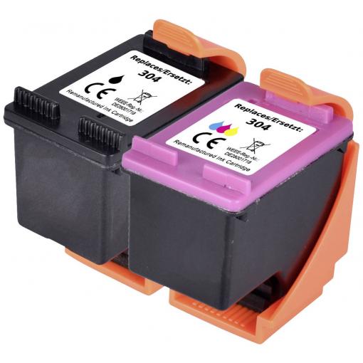 Renkforce Ink náhradní HP 304, 3JB05AE, N9K06AE, N9K05AE kompatibilní kombinované balení černá, azurová, purppurová, žlutá RF-5628894