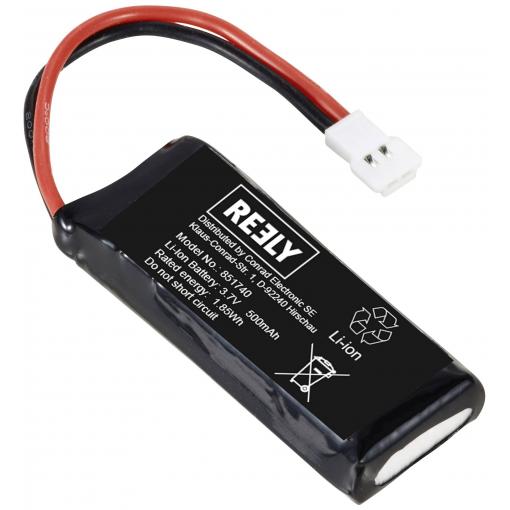 Reely RE-8647968 akupack Li-Ion (modelářství), 3.7 V, 500 mAh, články 1, Softcase, plochý konektor