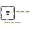 Ehmann 6460x0100 USB nabíjecí zásuvka do zdi bílá