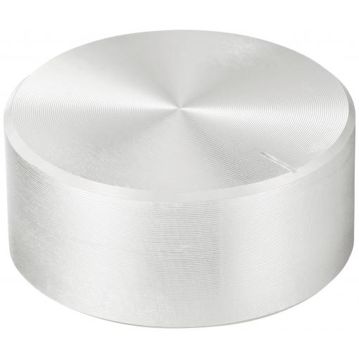 TRU COMPONENTS TC-11696520 otočný knoflík s označením stříbrná (Ø x v) 40 mm x 17 mm hliník, plast 1 ks