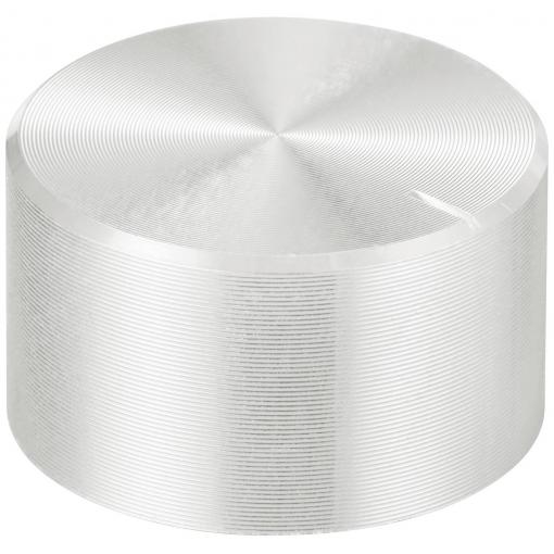 TRU COMPONENTS TC-11696456 otočný knoflík s označením stříbrná (Ø x v) 23 mm x 13 mm hliník, plast 1 ks