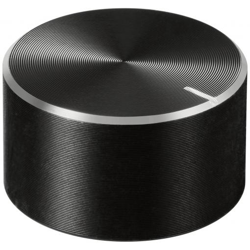 TRU COMPONENTS TC-11696460 otočný knoflík s označením černá (Ø x v) 23 mm x 13 mm hliník, plast 1 ks