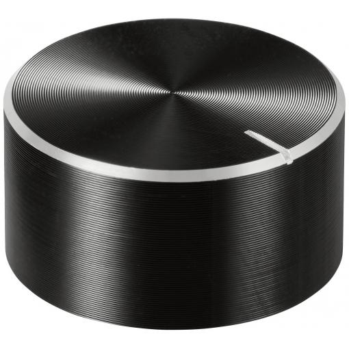 TRU COMPONENTS TC-11696480 otočný knoflík s označením černá (Ø x v) 25 mm x 13 mm hliník, plast 1 ks