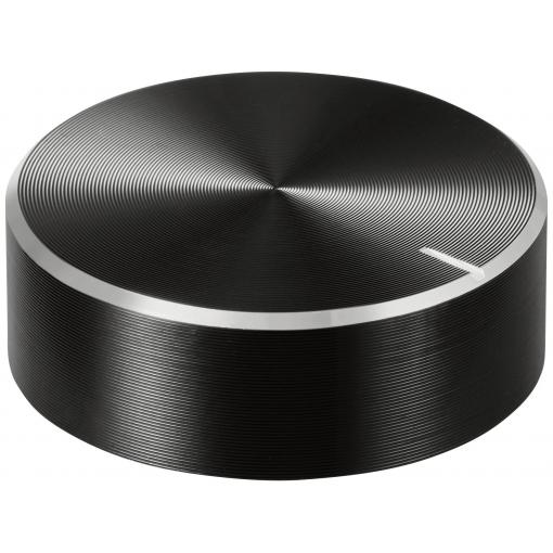 TRU COMPONENTS TC-11696488 otočný knoflík s označením černá (Ø x v) 29 mm x 10 mm hliník, plast 1 ks