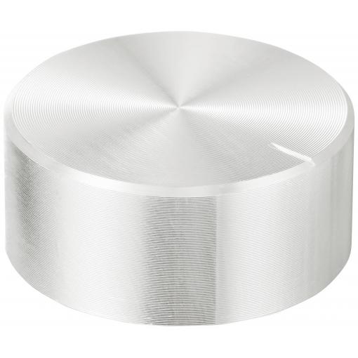 TRU COMPONENTS TC-11696496 otočný knoflík s označením stříbrná (Ø x v) 30 mm x 13 mm hliník, plast 1 ks