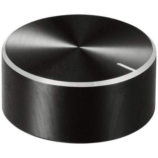 TRU COMPONENTS TC-11696500 otočný knoflík s označením černá (Ø x v) 30 mm x 13 mm hliník, plast 1 ks