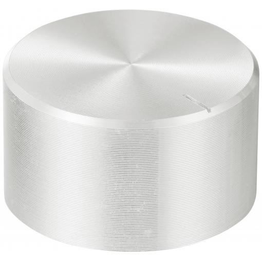TRU COMPONENTS TC-11696504 otočný knoflík s označením stříbrná (Ø x v) 30 mm x 17 mm hliník, plast 1 ks