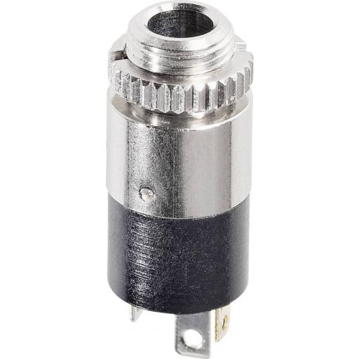 Hicon HI-J35SEF jack konektor 3.5 mm zásuvka, vestavná vertikální Pólů: 3 stereo stříbrná 1 ks