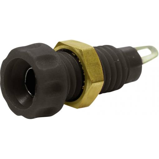 Cliff CL1450A zdířka pro banánek zásuvka, vestavná vertikální Ø pin: 4 mm černá 1 ks