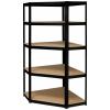 TOOLCRAFT TO-8701224 rohový modul skladového regálu, (š x v x h) 70 x 1.8 x 70 cm, Kov (práškový nátěr) , MDF, kovová podlaha, černá (matná)