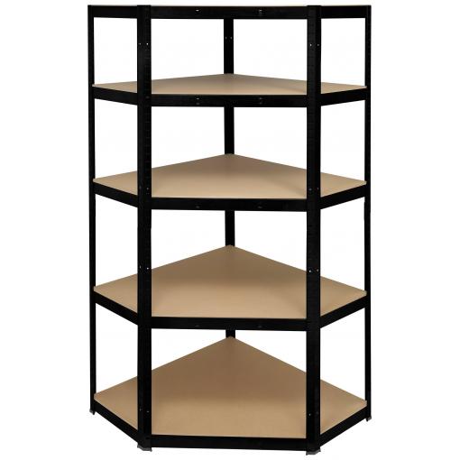 TOOLCRAFT TO-8701224 rohový modul skladového regálu, (š x v x h) 70 x 1.8 x 70 cm, Kov (práškový nátěr) , MDF, kovová podlaha, černá (matná)