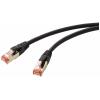 Renkforce RF-5771528 RJ45 síťové kabely, propojovací kabely CAT 6 S/FTP 2.00 m černá bez halogenů 1 ks