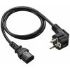 Renkforce IEC kabel [1x úhlová zástrčka s ochranným kontaktem - 1x zástrčka C13 ] 0.75 m černá