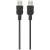 Renkforce USB kabel USB 2.0 USB-A zástrčka, USB-A zástrčka 1.00 m černá PVC plášť RF-5771508