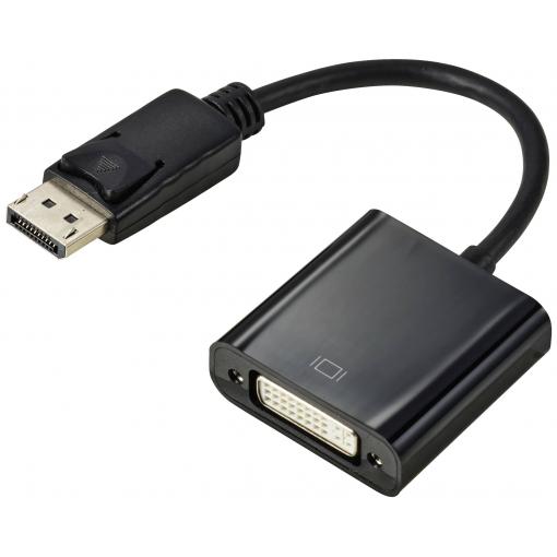 Renkforce RF-5771774 DisplayPort / DVI adaptér [1x zástrčka DisplayPort - 1x DVI zásuvka 24+5pólová] černá PVC plášť 15 cm