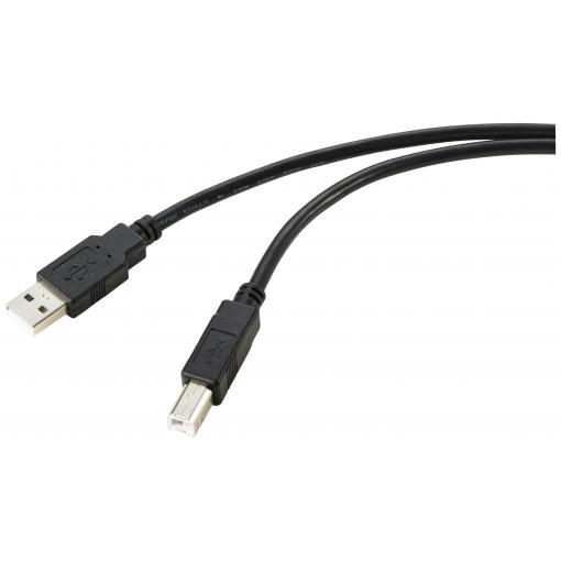 Renkforce USB kabel USB 2.0 USB-A zástrčka, USB-B zástrčka 15.00 m černá Aktivní se zesílením signálu RF-5720400