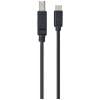 Renkforce USB kabel USB 2.0 USB-C ® zástrčka, USB-B zástrčka 2.00 m černá kompletní stínění RF-5720420