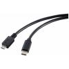 Renkforce USB kabel USB 2.0 USB-C ® zástrčka, USB Micro-B zástrčka 1.80 m černá kompletní stínění RF-5720396