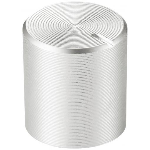 TRU COMPONENTS TC-11613920 otočný knoflík s označením stříbrná (Ø x v) 10 mm x 11 mm hliník, plast 1 ks