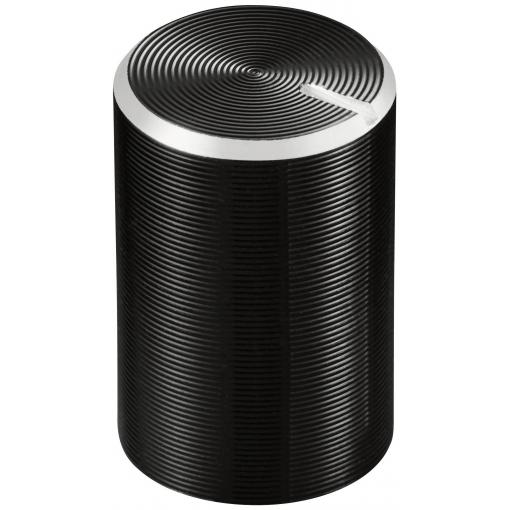 TRU COMPONENTS TC-11613896 otočný knoflík s označením černá (Ø x v) 10 mm x 15 mm hliník, plast 1 ks